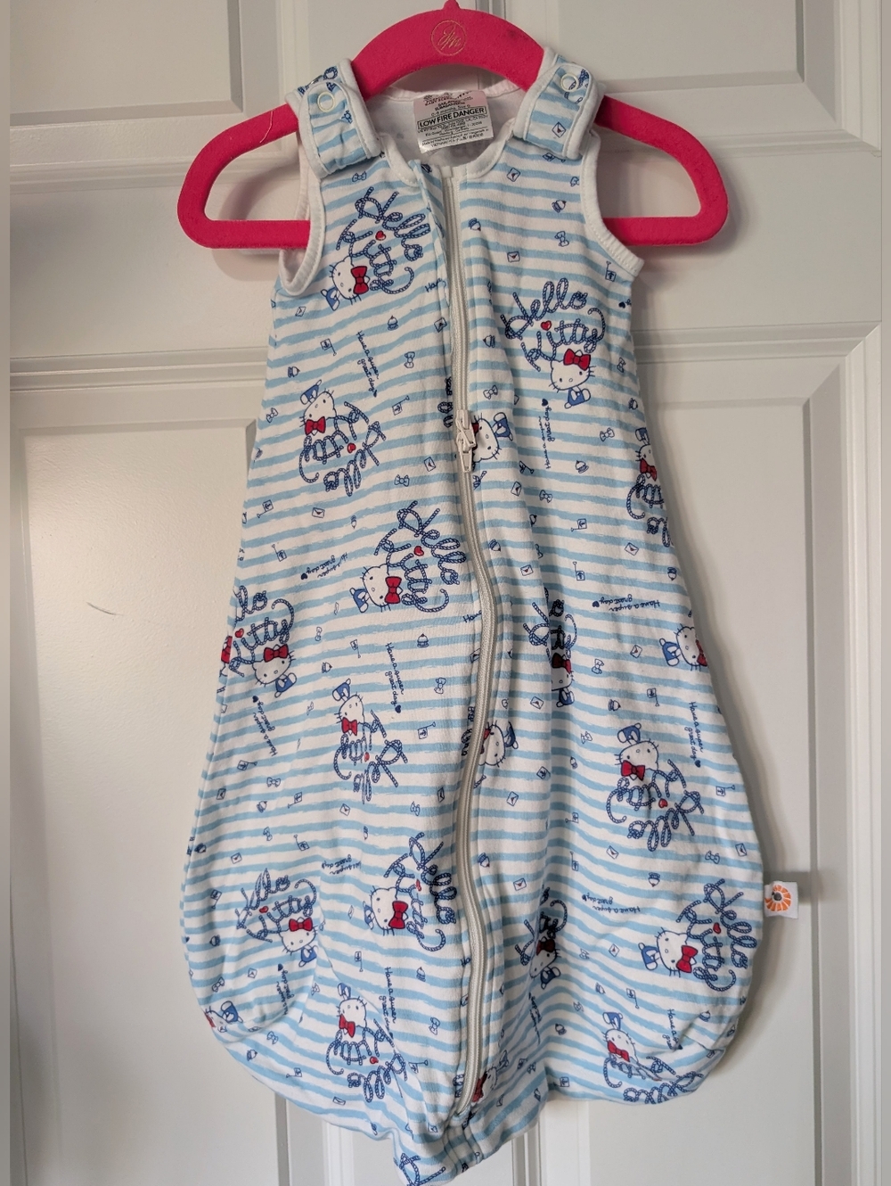 ErgoBaby X Hello Kitty Sanrio Sail Away Baby Sleep Sack 100% Cotton Size 0 - 6m